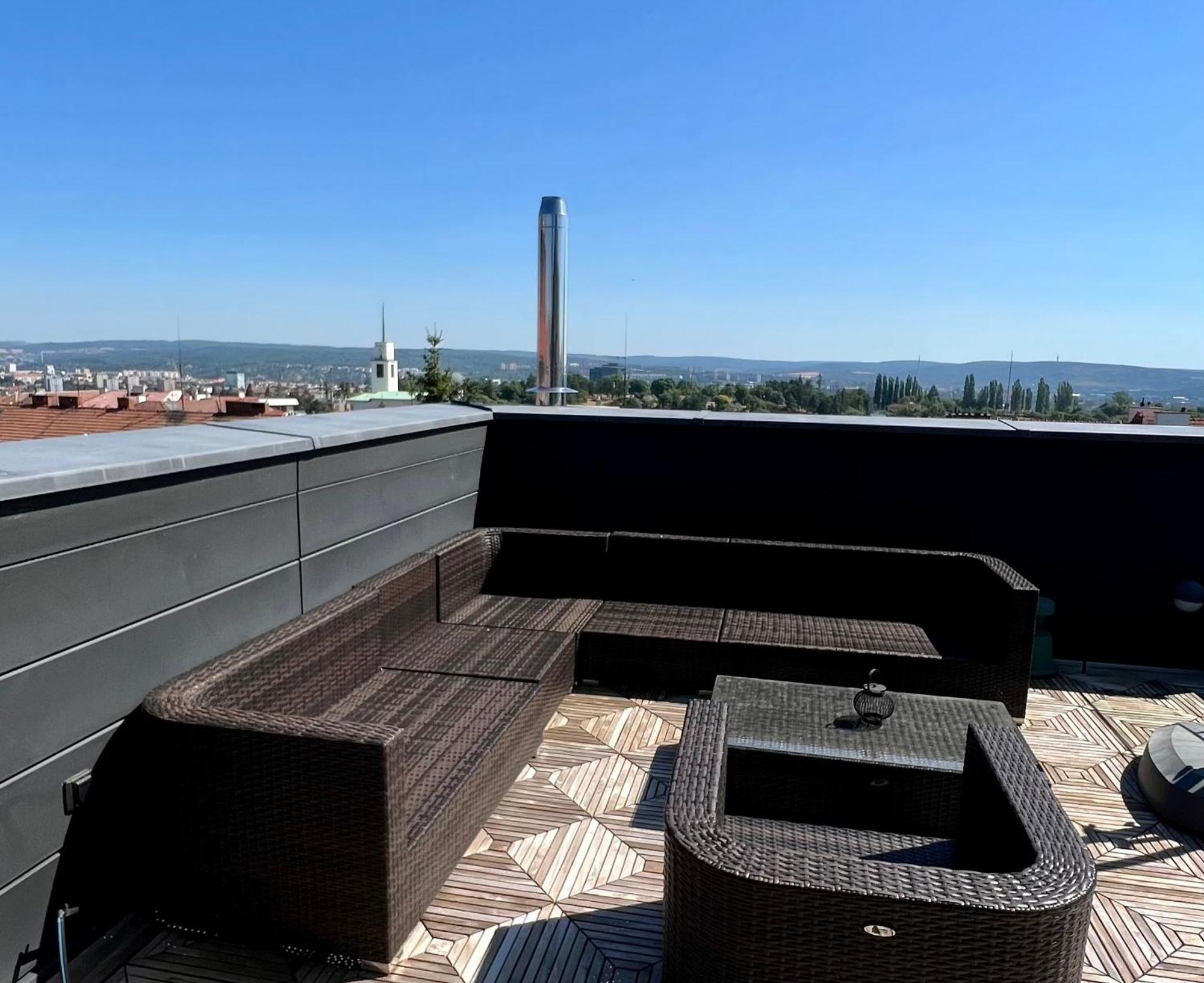 Apartman Se Saunou A Terasou S Vyhledem Na Brno Exterior photo